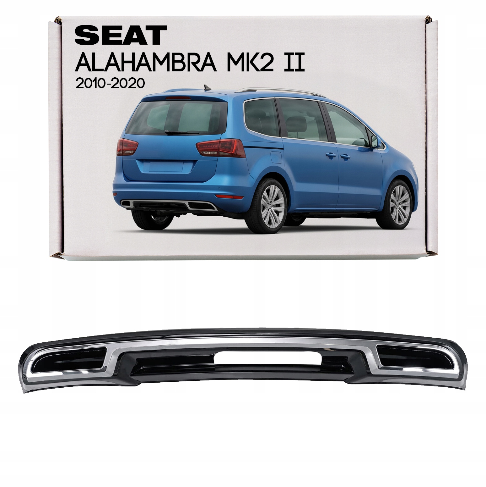 Seat Alhambra MK2 II 7N 2010-2020 Difúzor Zadného Nárazníka
