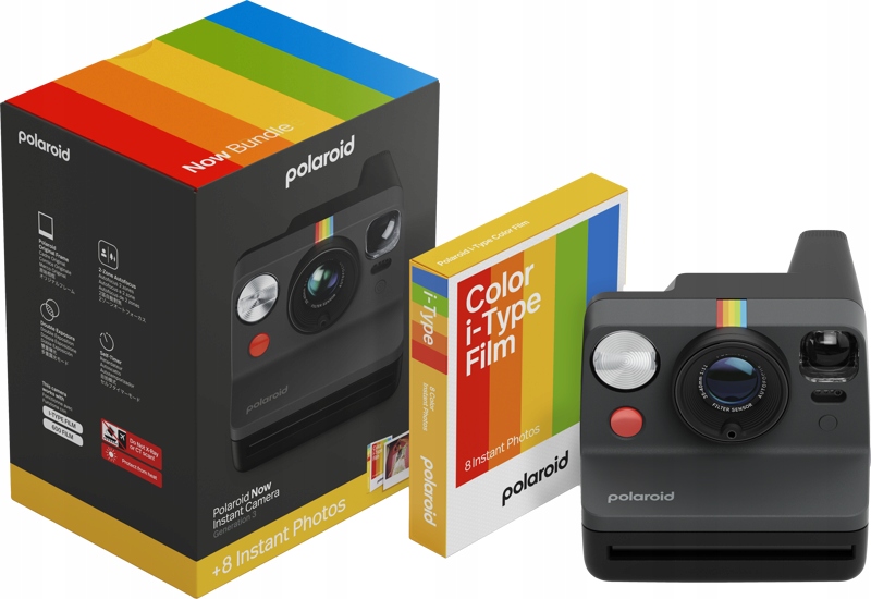 Polaroid Now Gen 3 Černý set s barevným filmem (8 fotografií)