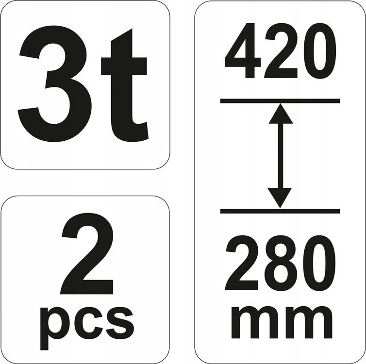 PODPORKA POD SAMOCHOD DO 3T 2 SZT YT 17311 YATO EAN 5906083173110
