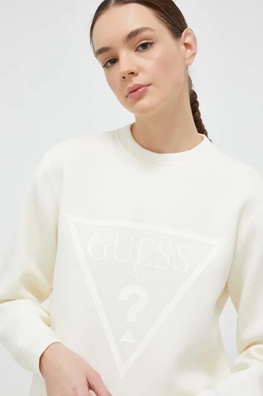 Mikina Guess béžová s potiskem L