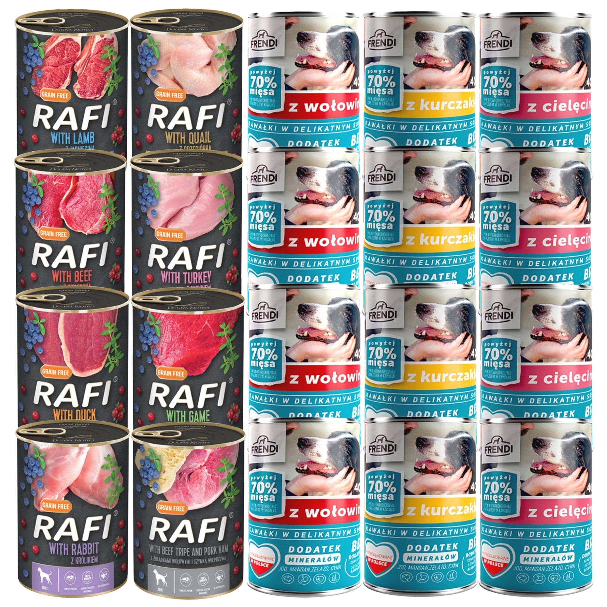 Rafi Frendi Krmivo mokré pro psa mix chutí 20 x 400 g plnohodnotné