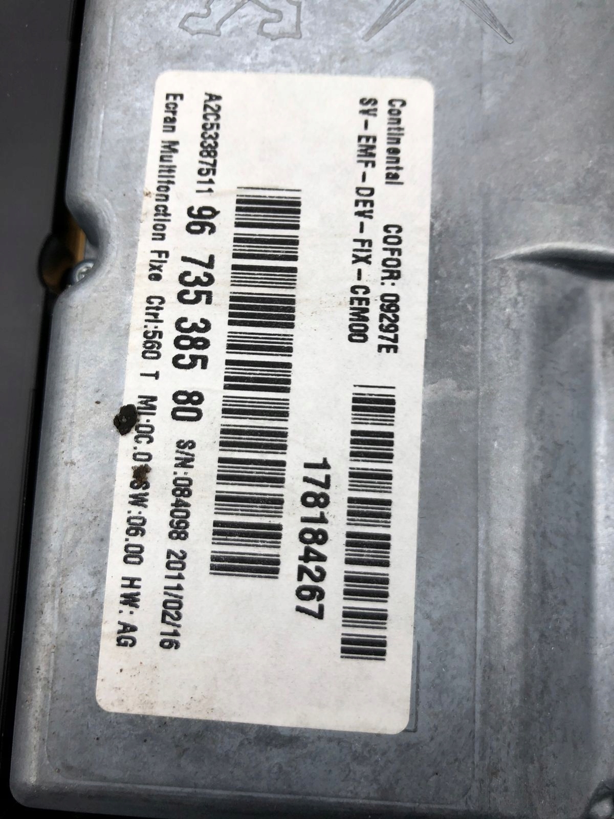 budíky display NAWI C4 PICASSO 9673538580