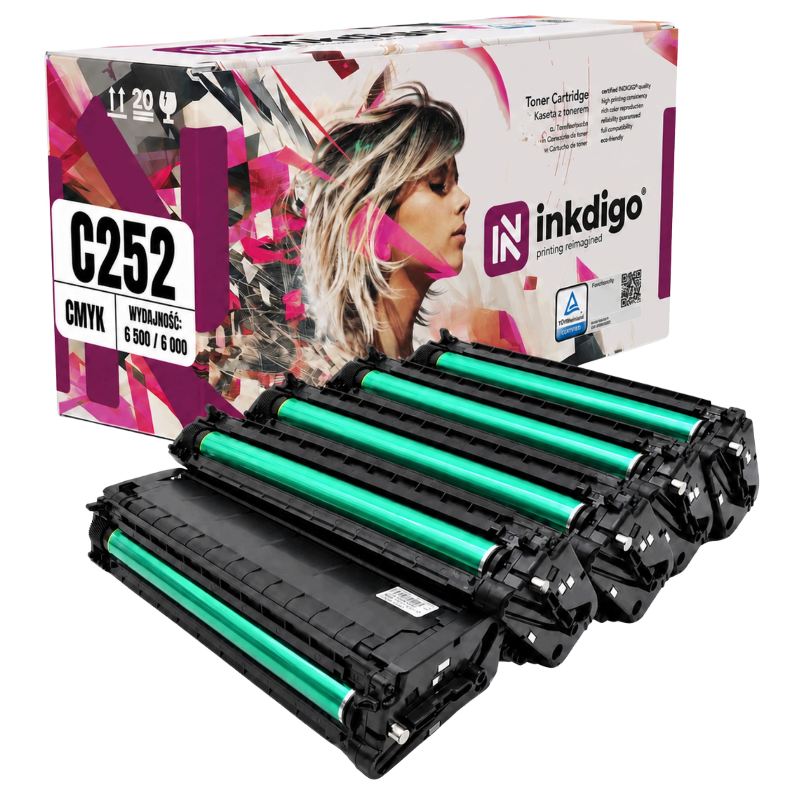 4x Toner Do Tiskárny Ricoh Aficio Sp C252 C262 XL