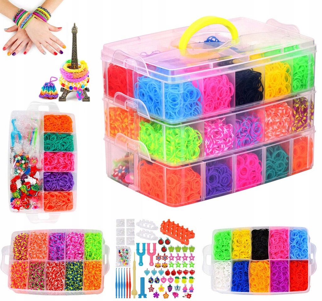 Gumičky Sada Na Výrobu Náramků 15000 Ks
