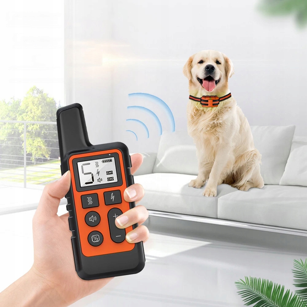 Levně Elektronický Výcvikový Obojek S Dálkovým Ovládáním 500 M Voděodolný IPX7 Pro Psa