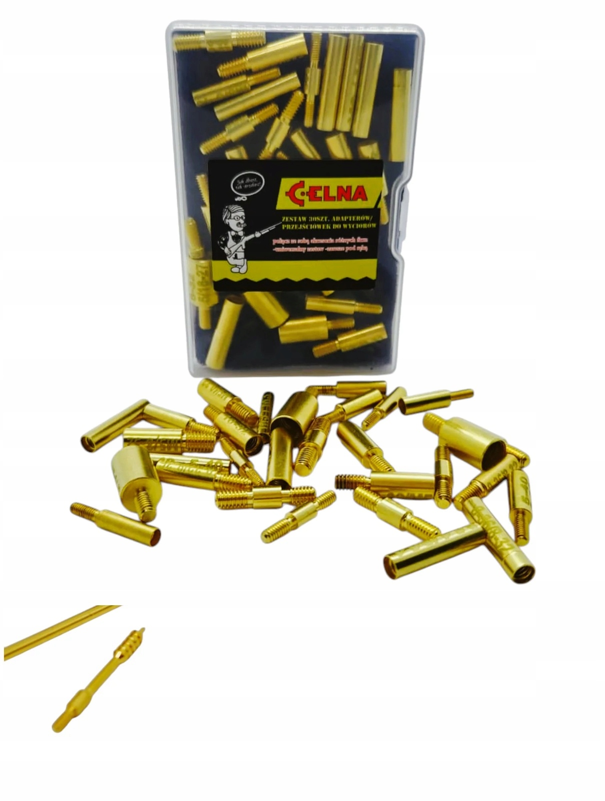 Sada 30 ks mosazných adaptérů adaptérů pro vytěráky Celna