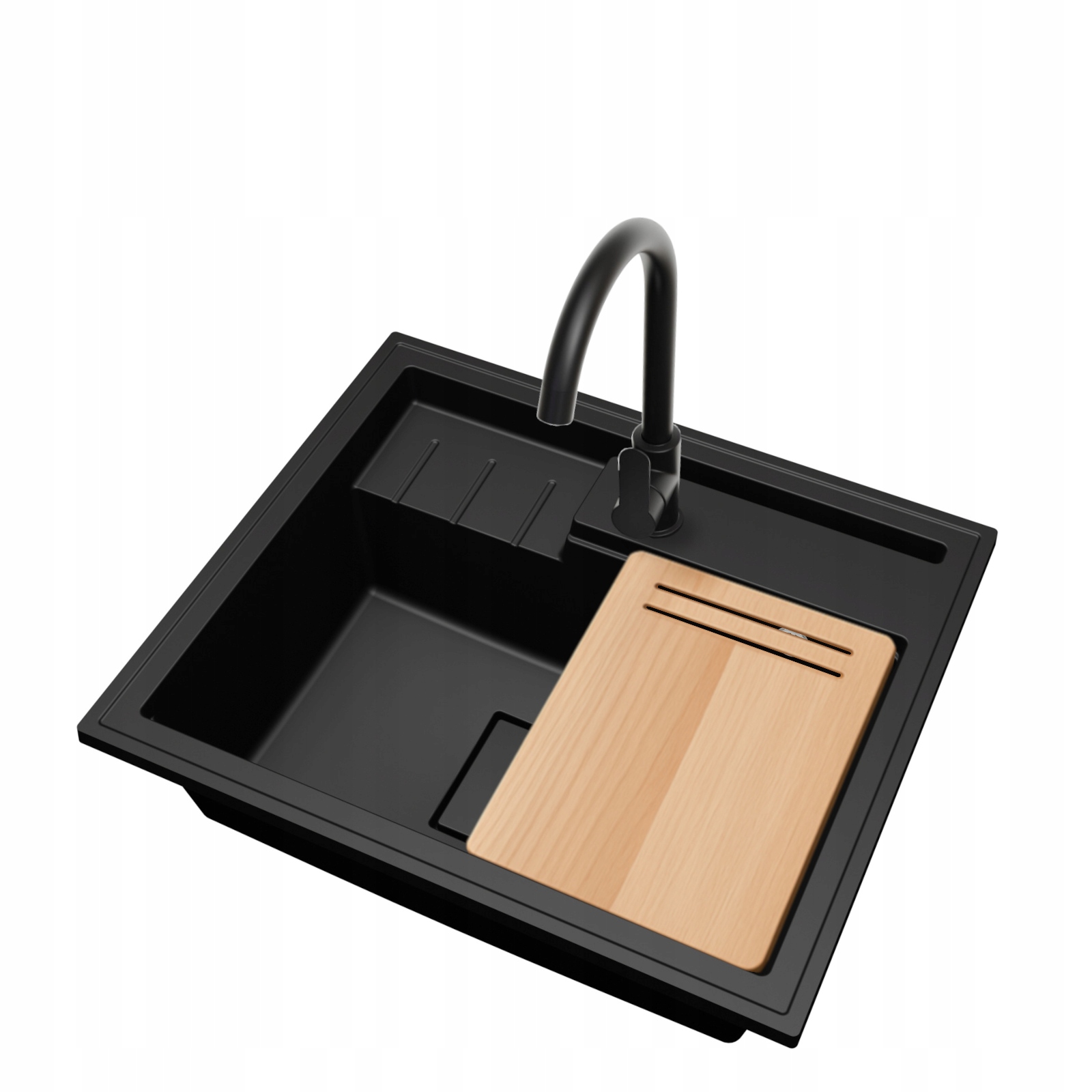 Kuchyňský granitový dřez Jednokomorový Elite 6052 Deska Baterie Sifon