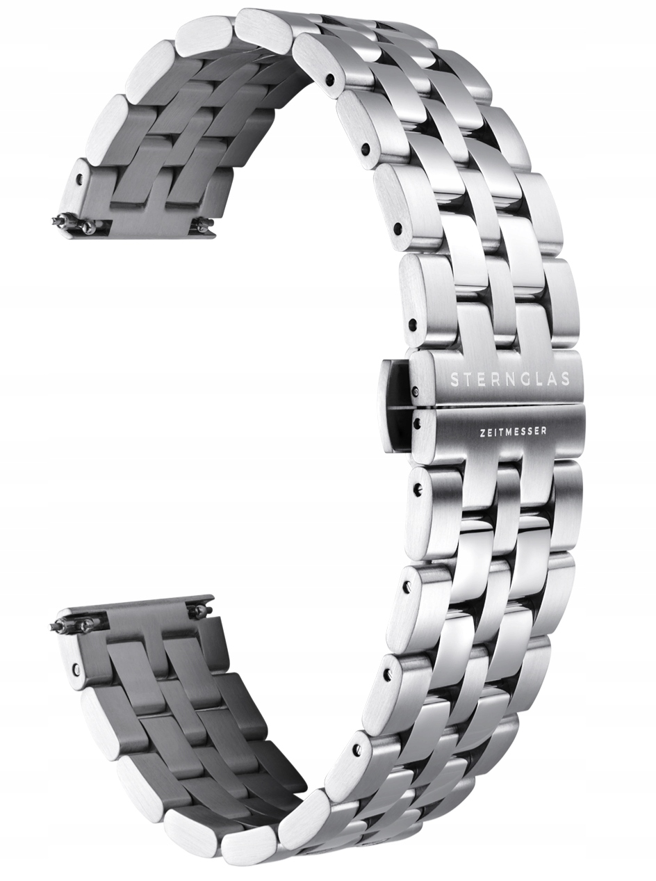 Stříbrný náramek na hodinky Sternglas Metal S03-ME13 20 mm