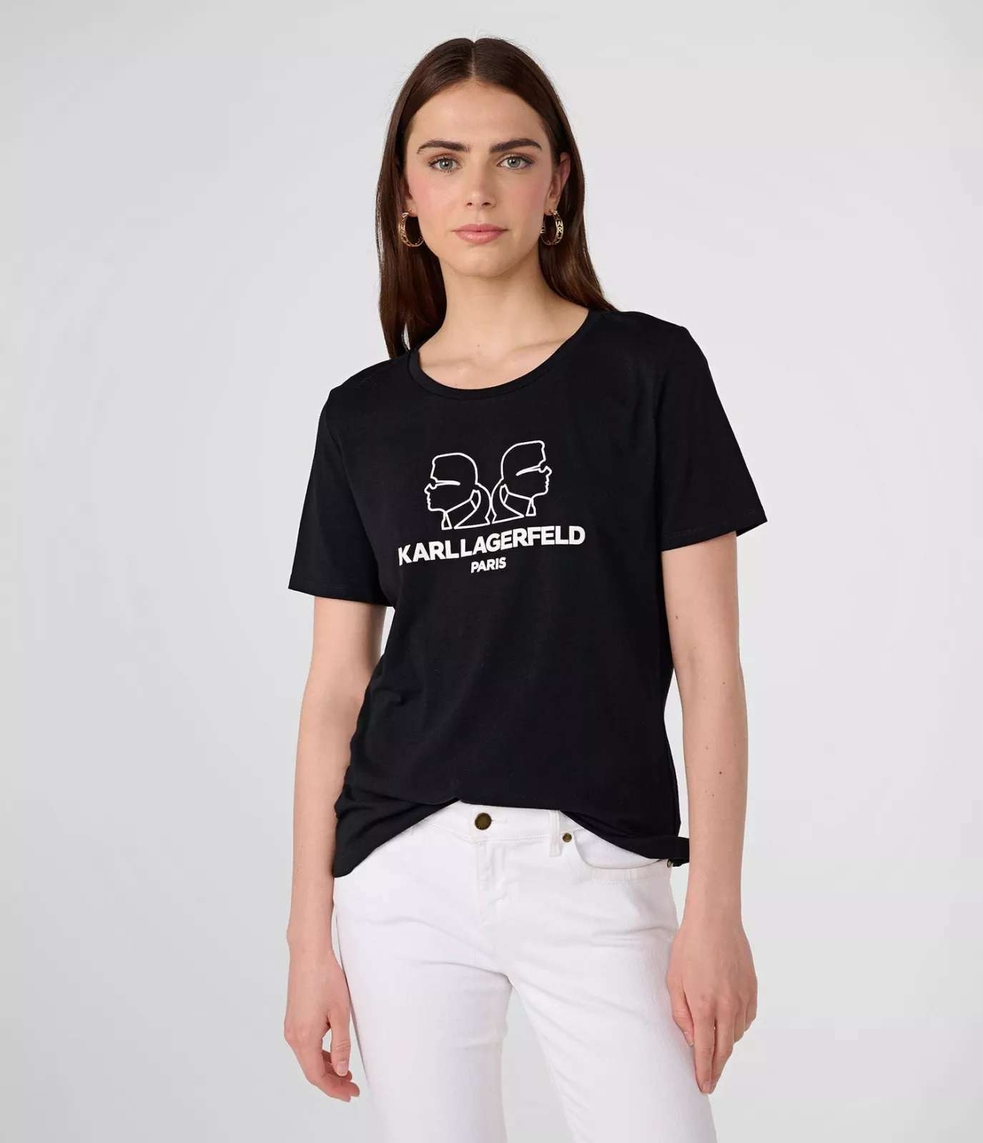 Karl Lagerfeld dámské tričko Double černé S