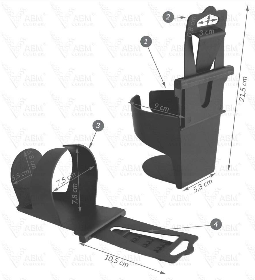 UCHWYT NA NAPOJE DO SAMOCHODU NA DRZWI ZAGŁÓWEK UN Waga produktu z opakowaniem jednostkowym 0.044 kg