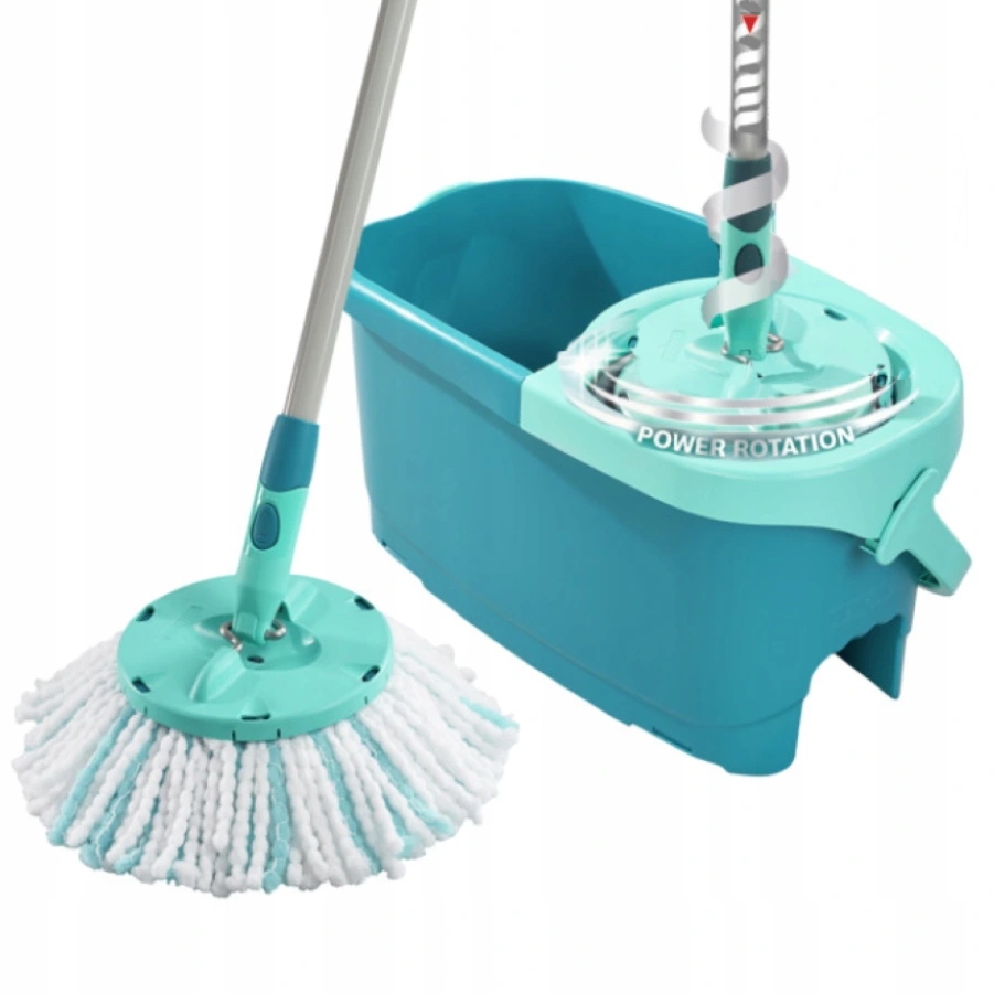 Leifheit Mop Obrotowy Rotacyjny Kij Wiadro 6L Zestaw Rotation Disc Mop Ergo