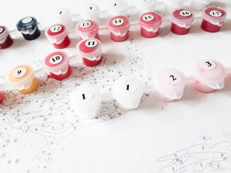 Malowanie Po Numerach KOŃ W KWIATACH WIŚNI FAJNA Płeć chłopcy dziewczynki