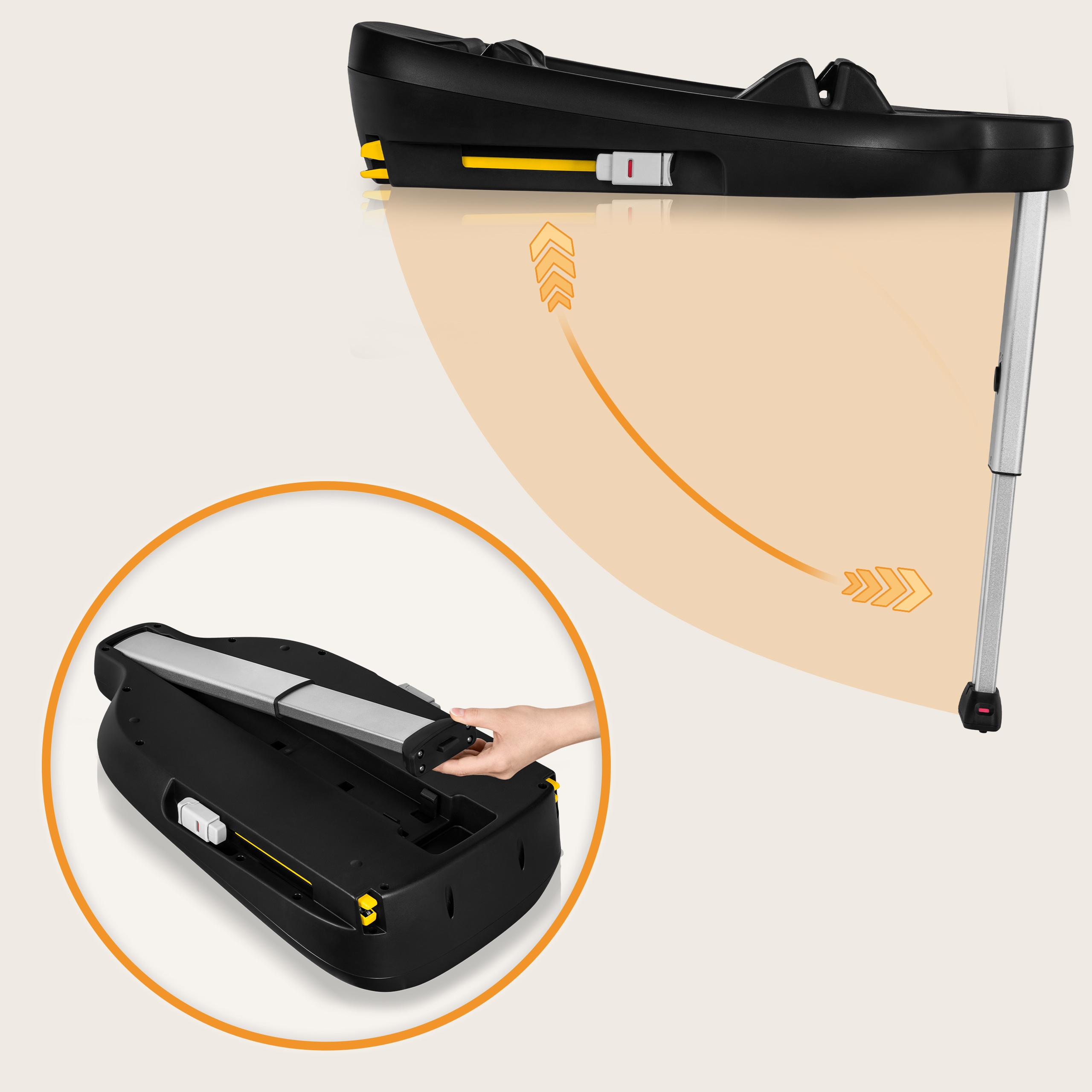 Baza do fotelika Astrid I-Size z ISOFIX CERTYFIKAT ADAC Lionelo Astrid Base Model LO-ASTRID I-SIZE BASE BLACK