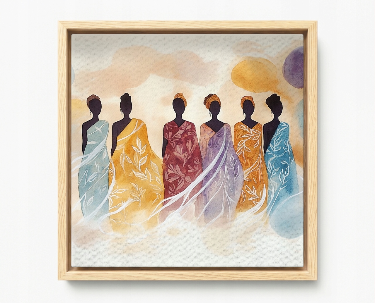 Obraz Rám Americký Box Postavy Ženy Dívky Afrikánky Etno 60x60