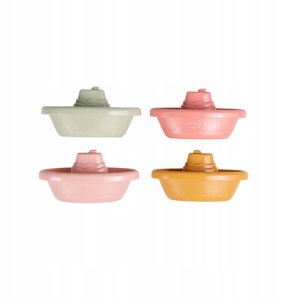 Little Dutch Zestaw 4 łódeczek do zabawy Pink 2007437 Płeć chłopcy dziewczynki