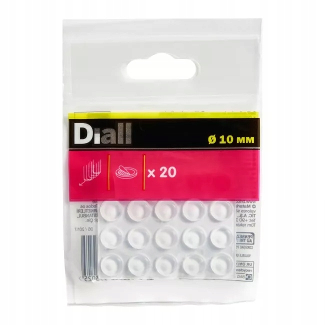 

Odbojniki Diall 10 mm transparentny 20 szt.
