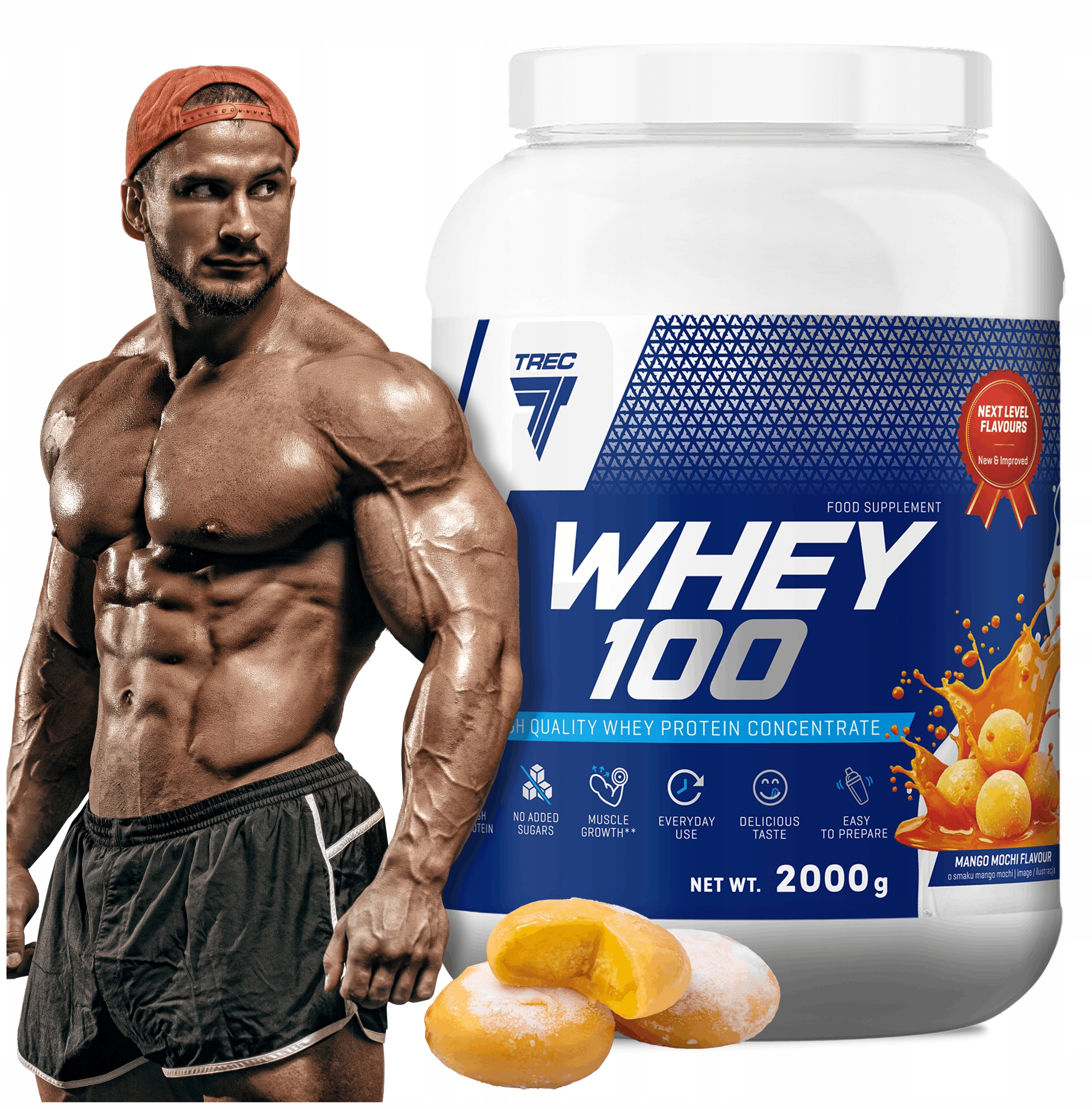 Lahodné Bílkoviny Wpc Trec Whey 100 2000 g Bílkoviny Na Hmotě Syrovátkový Protein