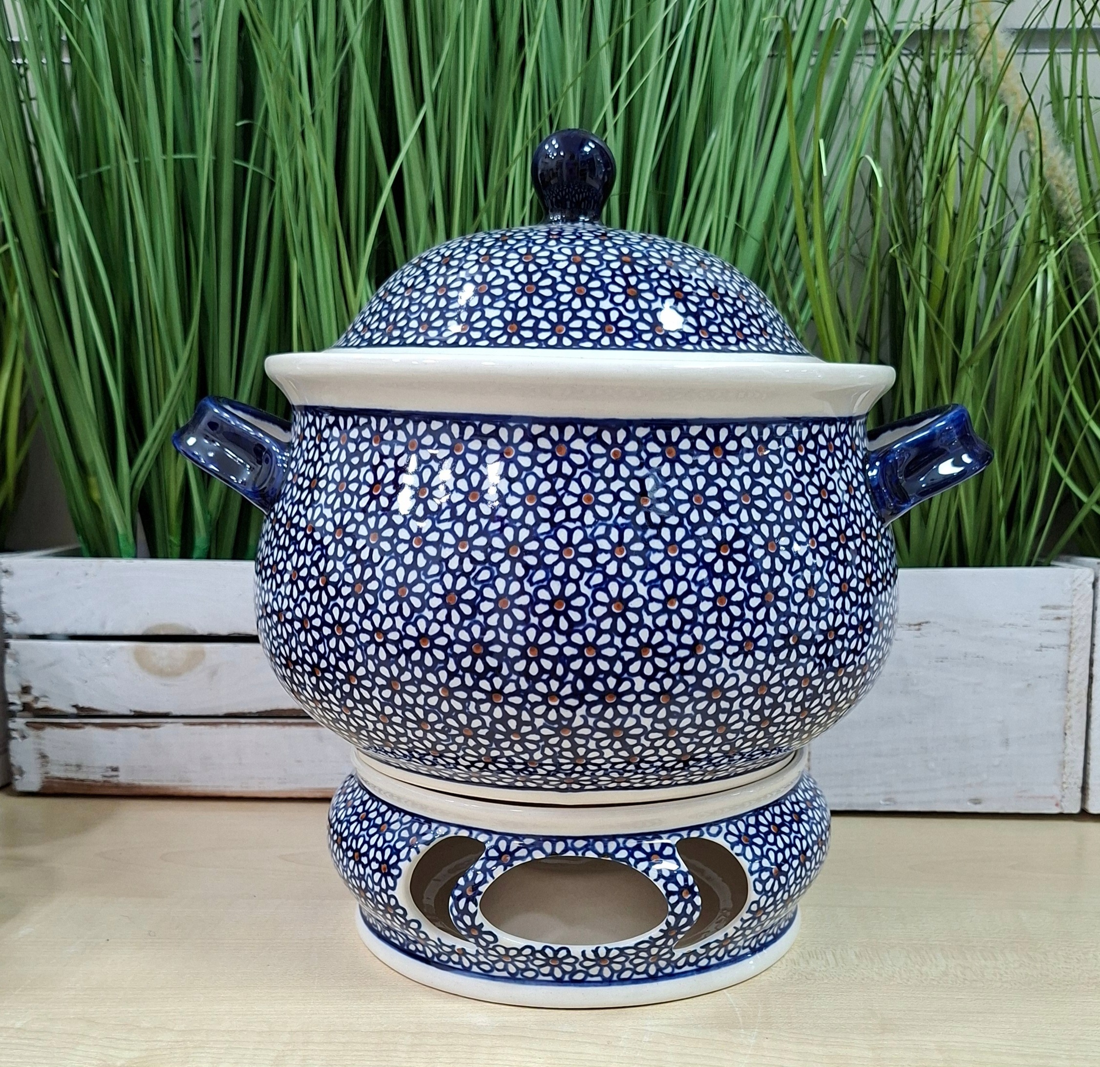 Bolesławiec Waza Z Podgrzewaczem 3L 1004 Dek 120