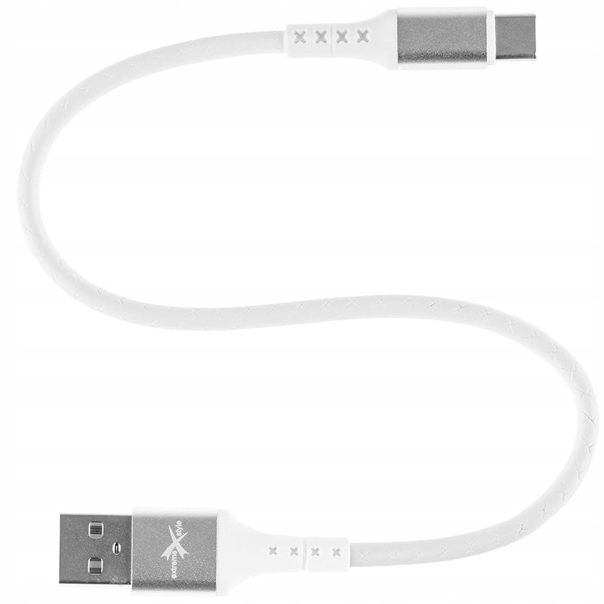 

Kabel Usb Usb-c biały 30cm 45W 480Mbps Krótki