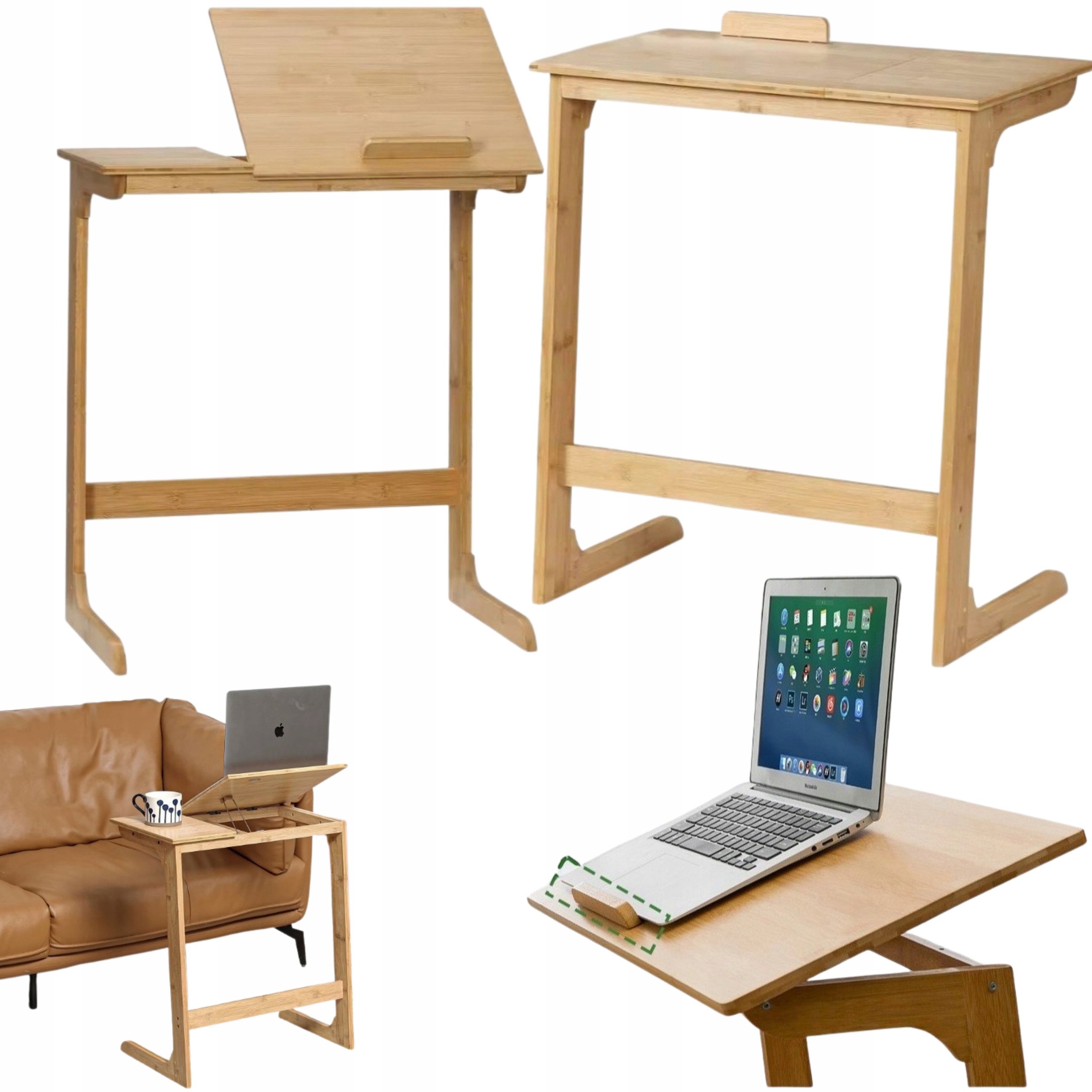 Wielofunkcyjne Składane Biurko Stolik pod Laptop Tablet Książki 60 x 35 cm