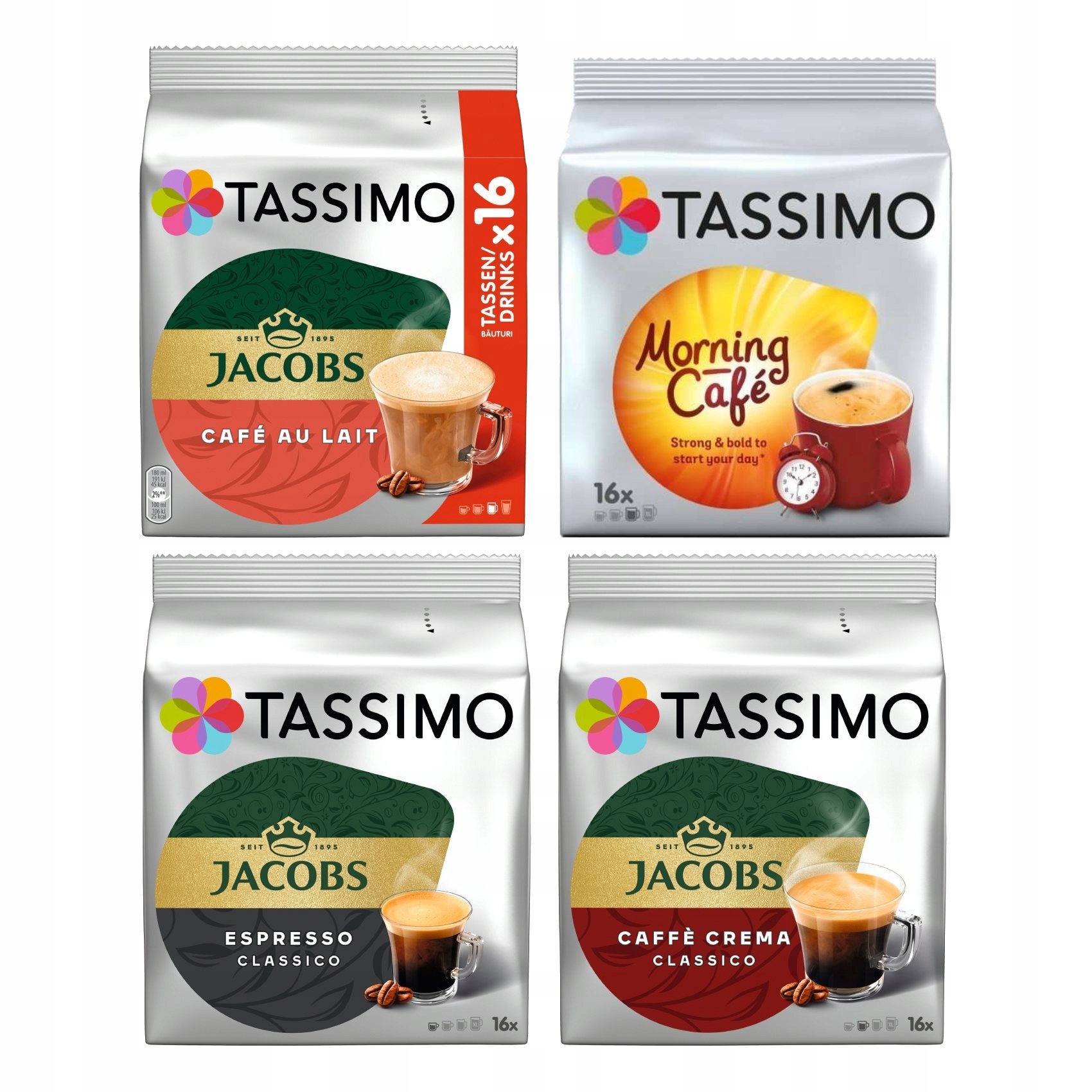 Levně Sada kapslí do kávovaru Tassimo 4x16 Ks balení 64ks