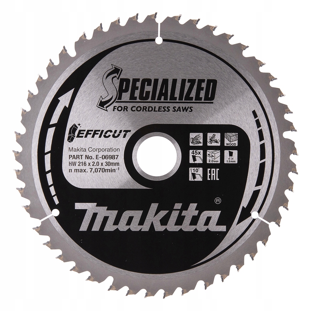 Tarcza Tnąca Do Drewna 216x30mm 45Z Makita E-06987