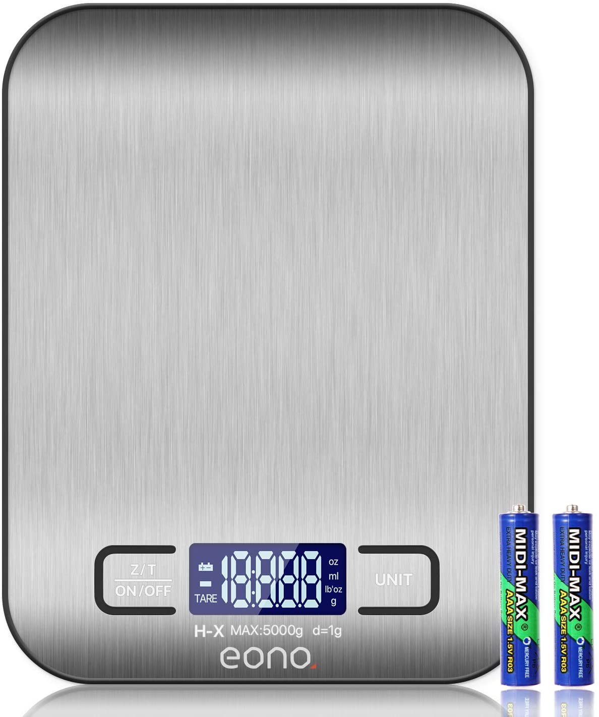 Waga Kuchenna Kompaktowa Dokładna 5 Kg Srebrna Premium