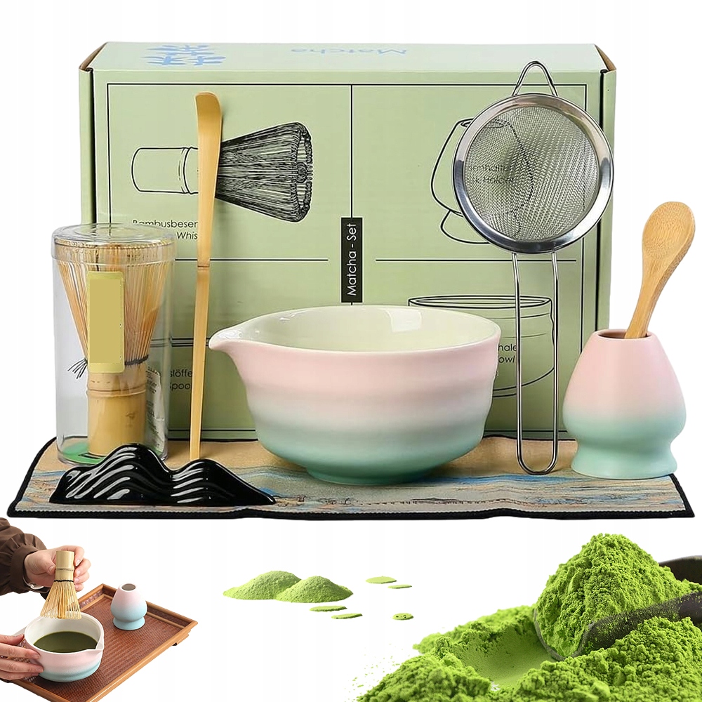 Levně Nástroje Pro Přípravu Matchy Sada S Miskou A Šlehací Metlou A Lžící