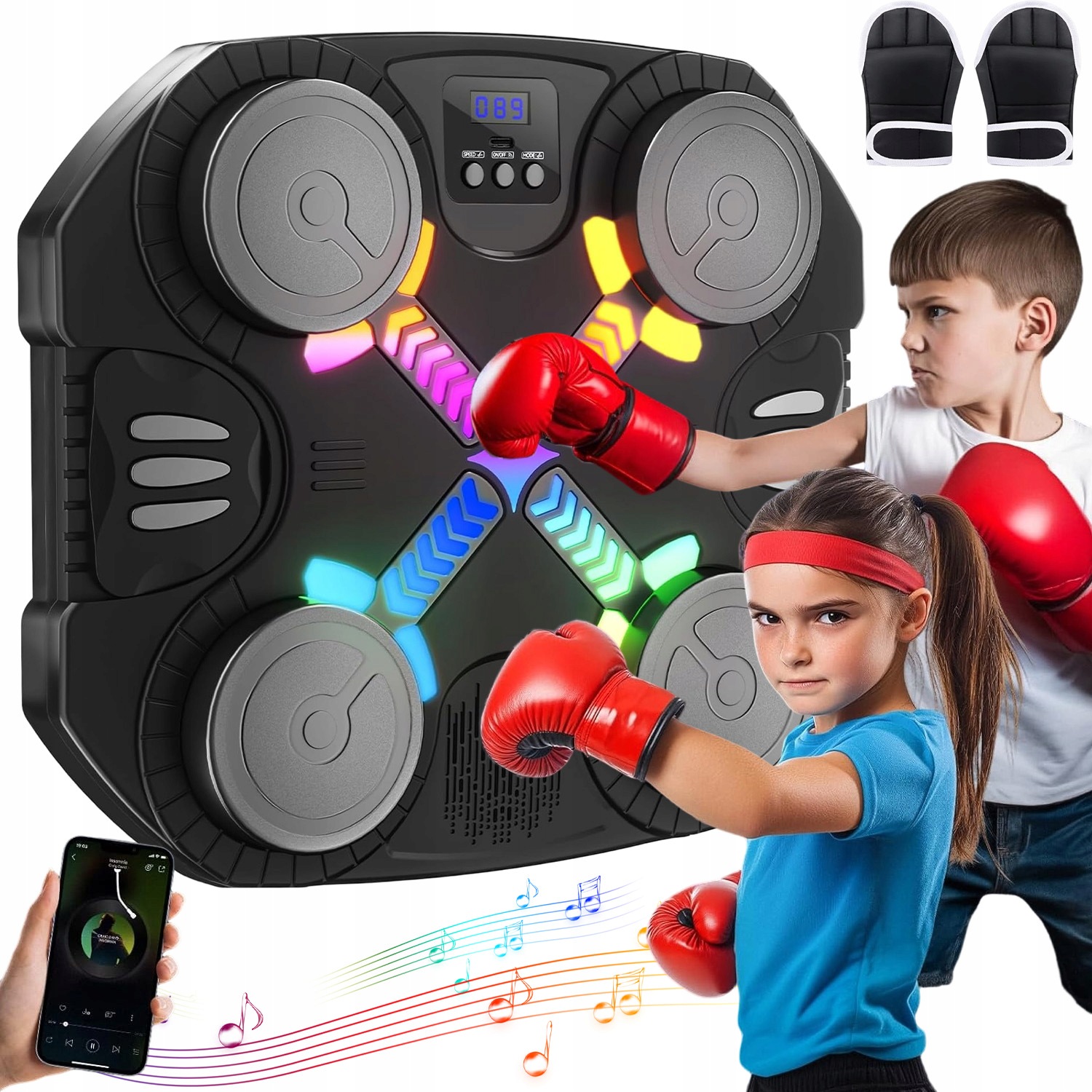 Elektronická Hudební Boxovací Deska Boxing Machine Rukavice Pro Děti