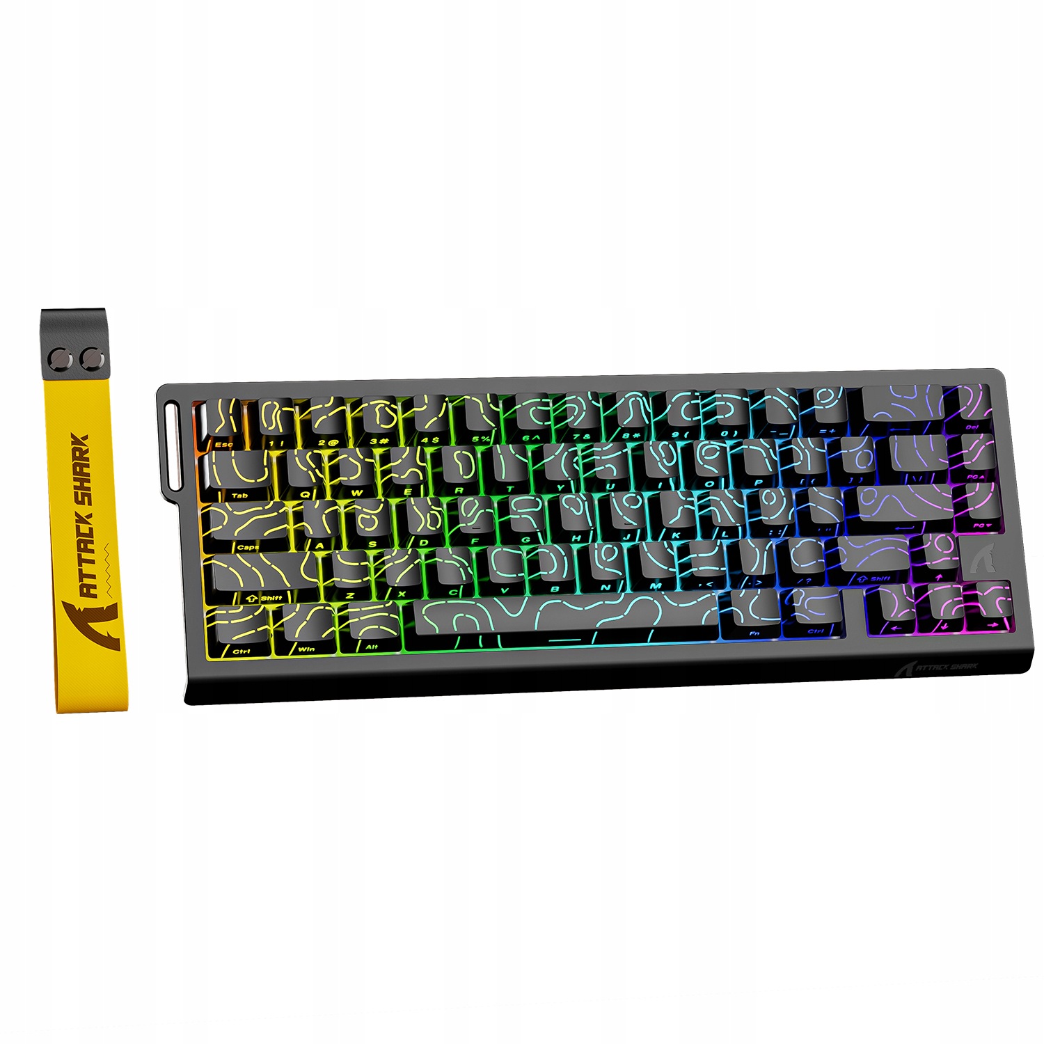 Magnetická klávesnica Attack Shark X68 He Rgb čierna contours