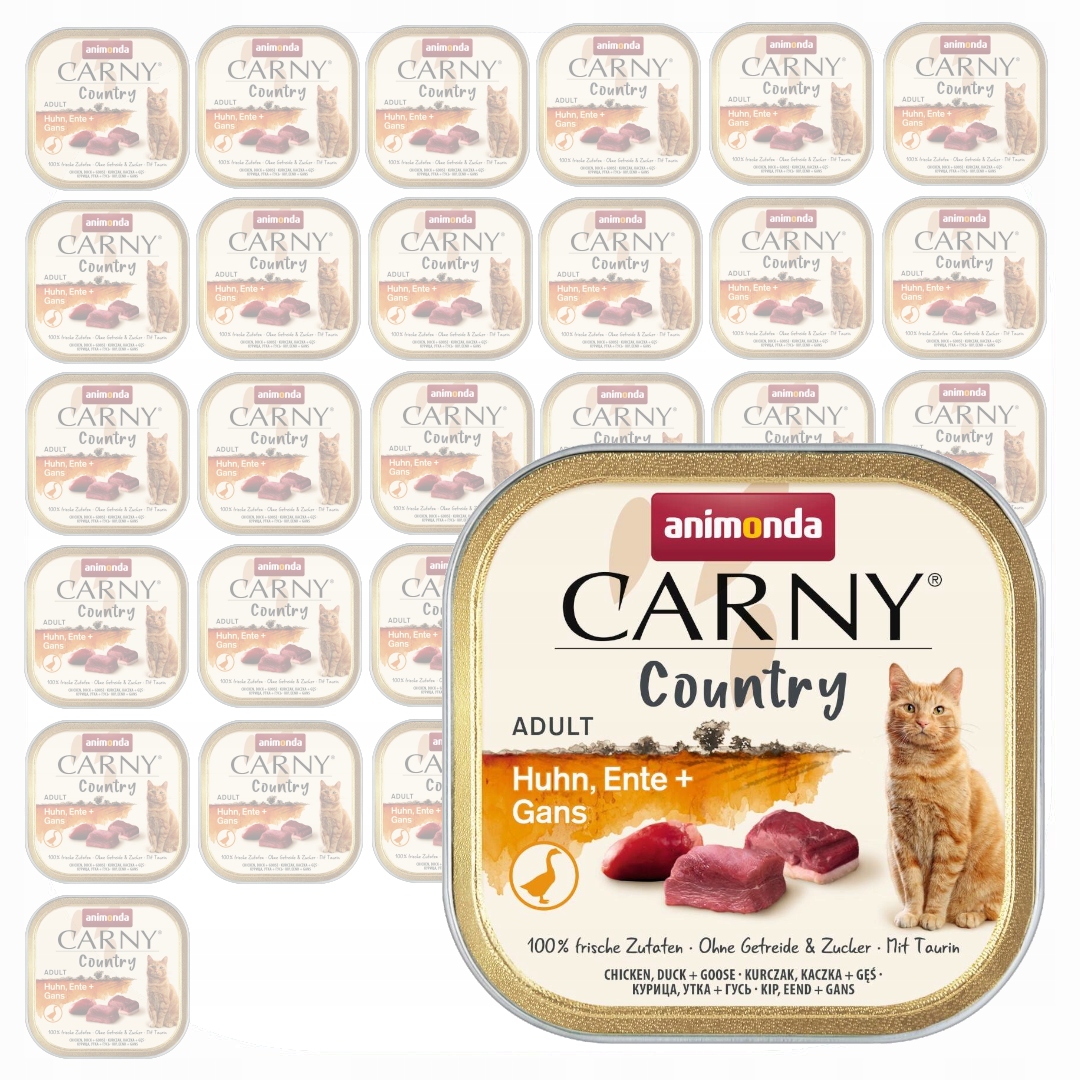 Levně Animonda Carny Country 32x100g Mokré Krmivo Pro Kočky Kuřecí kachna Husa