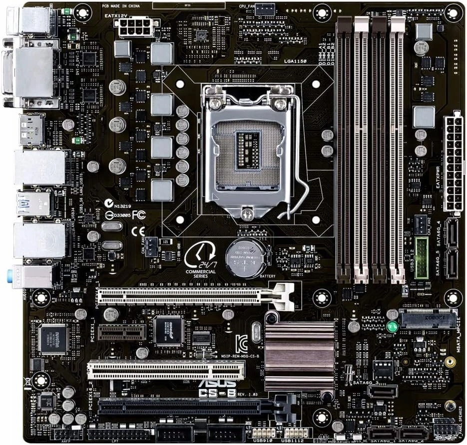 Základná Doska Asus Cs-b Rev.1.03 Intel Q87 s.1150 Atx Nová Obchodná Záruka