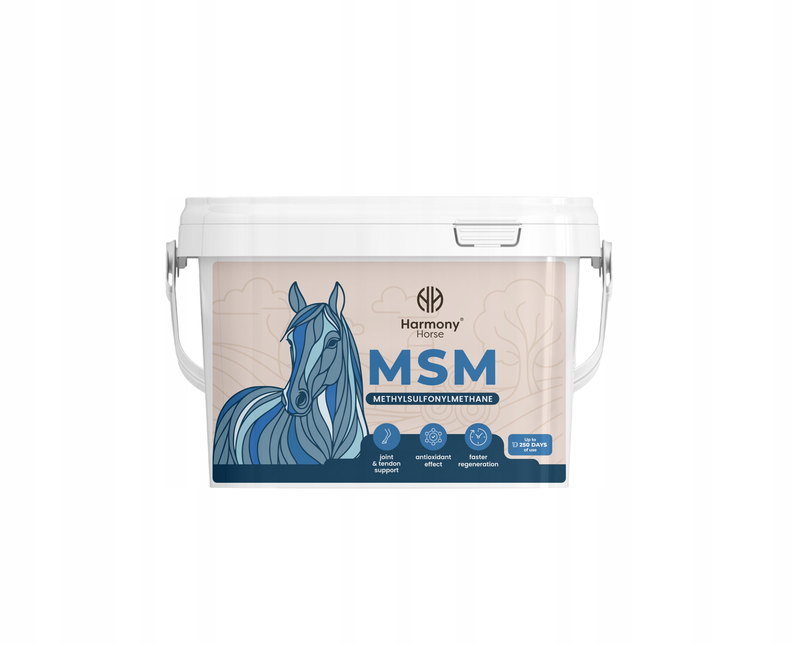 Doplněk pro koně Harmony Horse Msm 1 kg na kopyta, srst kloubů