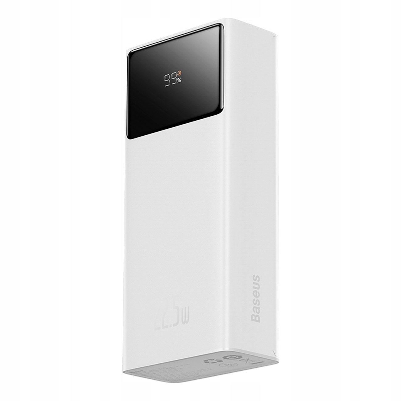 Powerbanka 30000 mAh 22.5 W s kabelem Usb-a Usb-c 3A 30 cm bílá