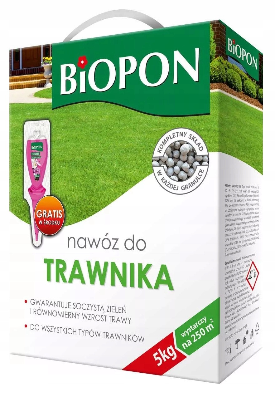 

Biopon Wieloskładnikowy nawóz do trawnika 5kg