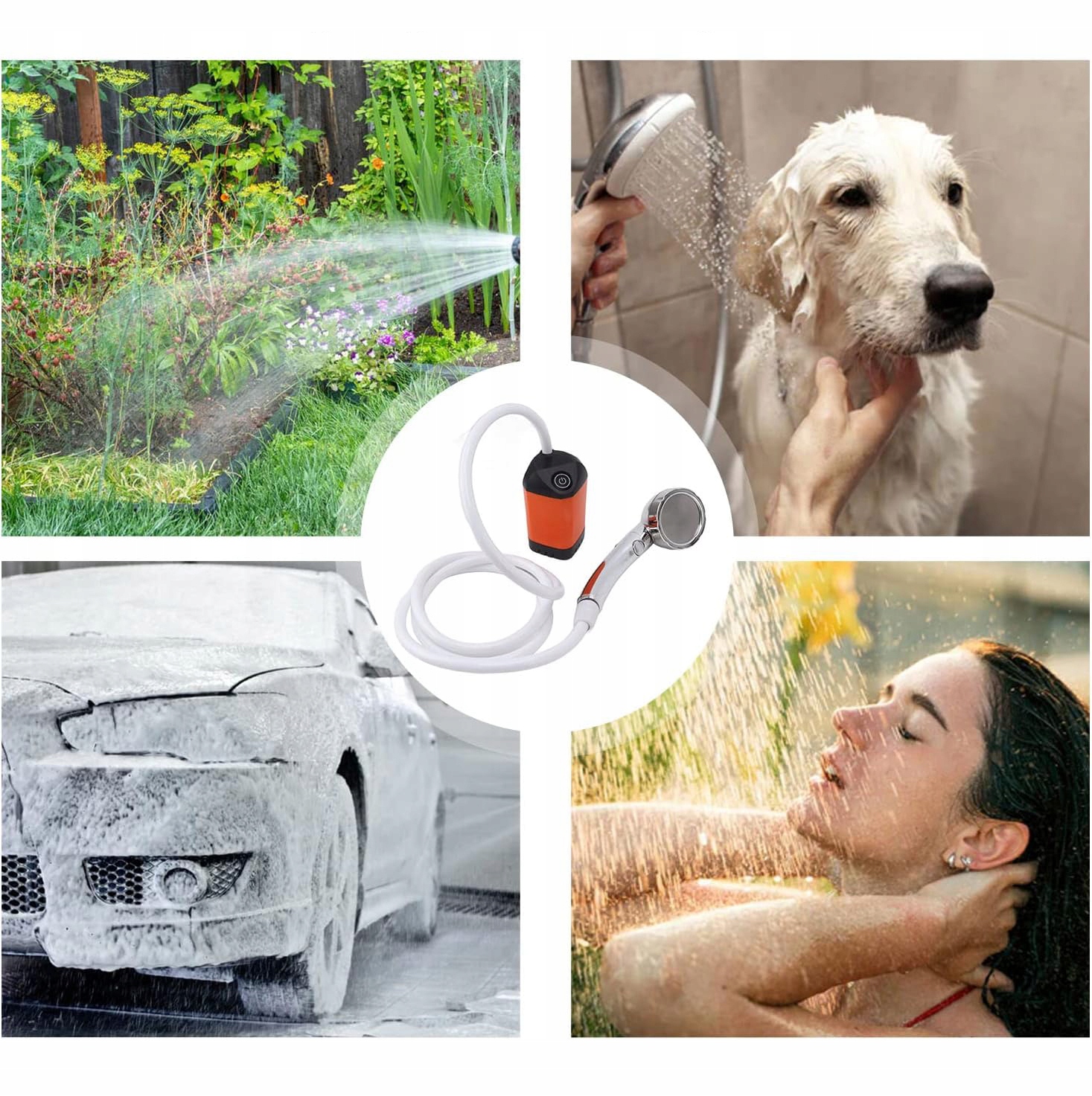 PRYSZNIC TURYSTYCZNY BEZPRZEWODOWY POMPKA LCD CICHY PRZENOŚNY KEMPINGOWY Pojemność inna