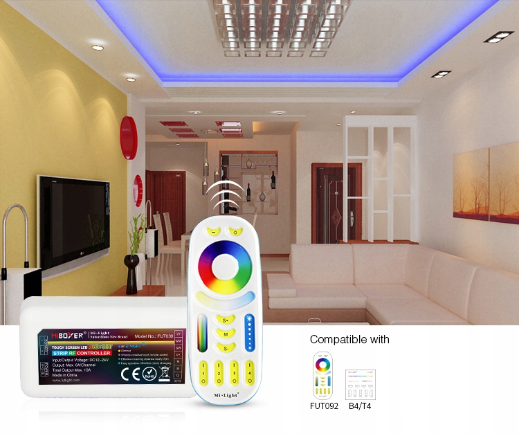 KONTROLER LED RGB CCT MILIGHT FUT039 4 STREFY EAN (GTIN) 5902082822363