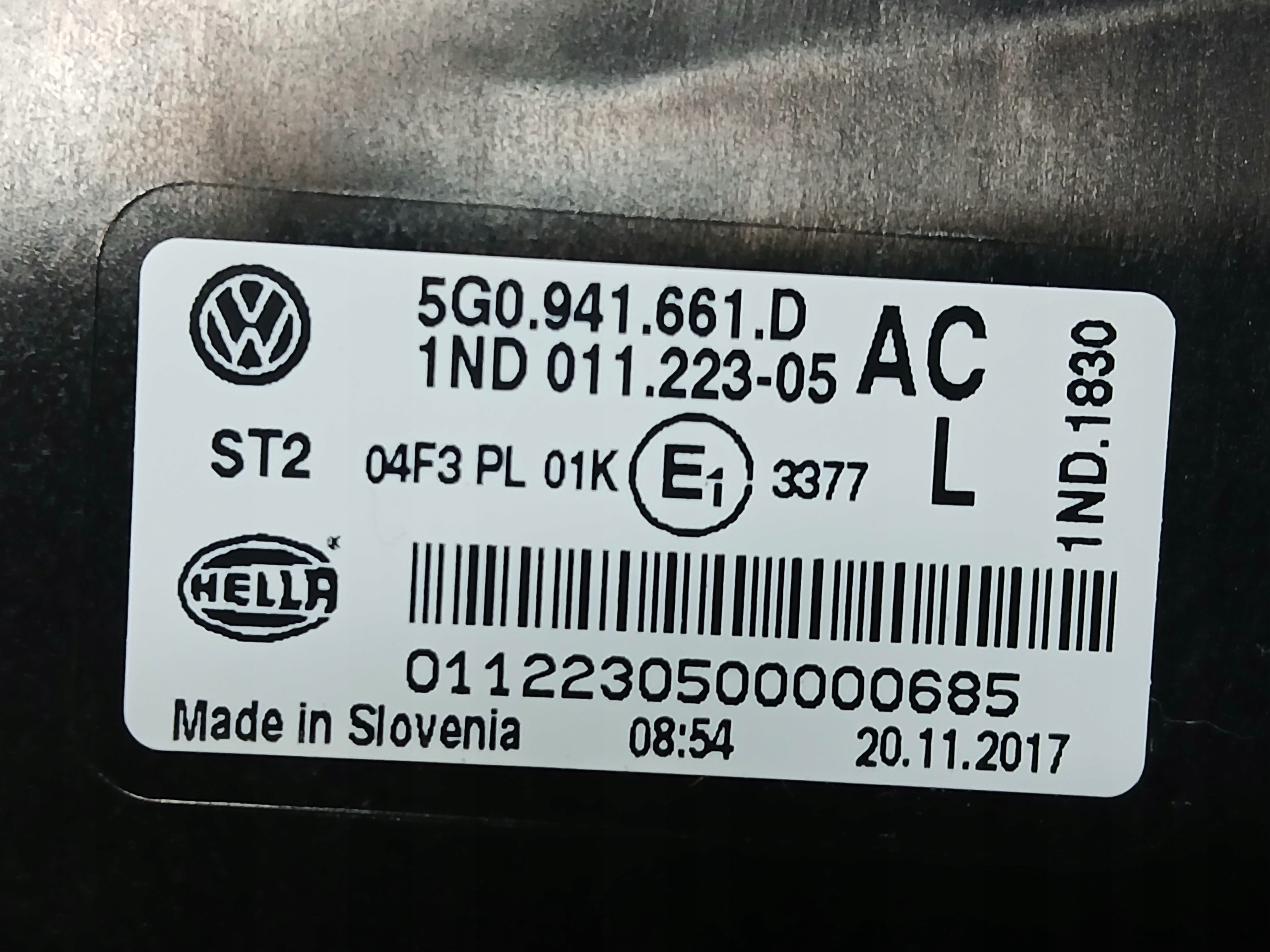 Nebelscheinwerfer links VW GOLF VII 7 5G0941661D