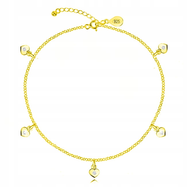 

Bransoletka złota serduszka In Love i Swarovski