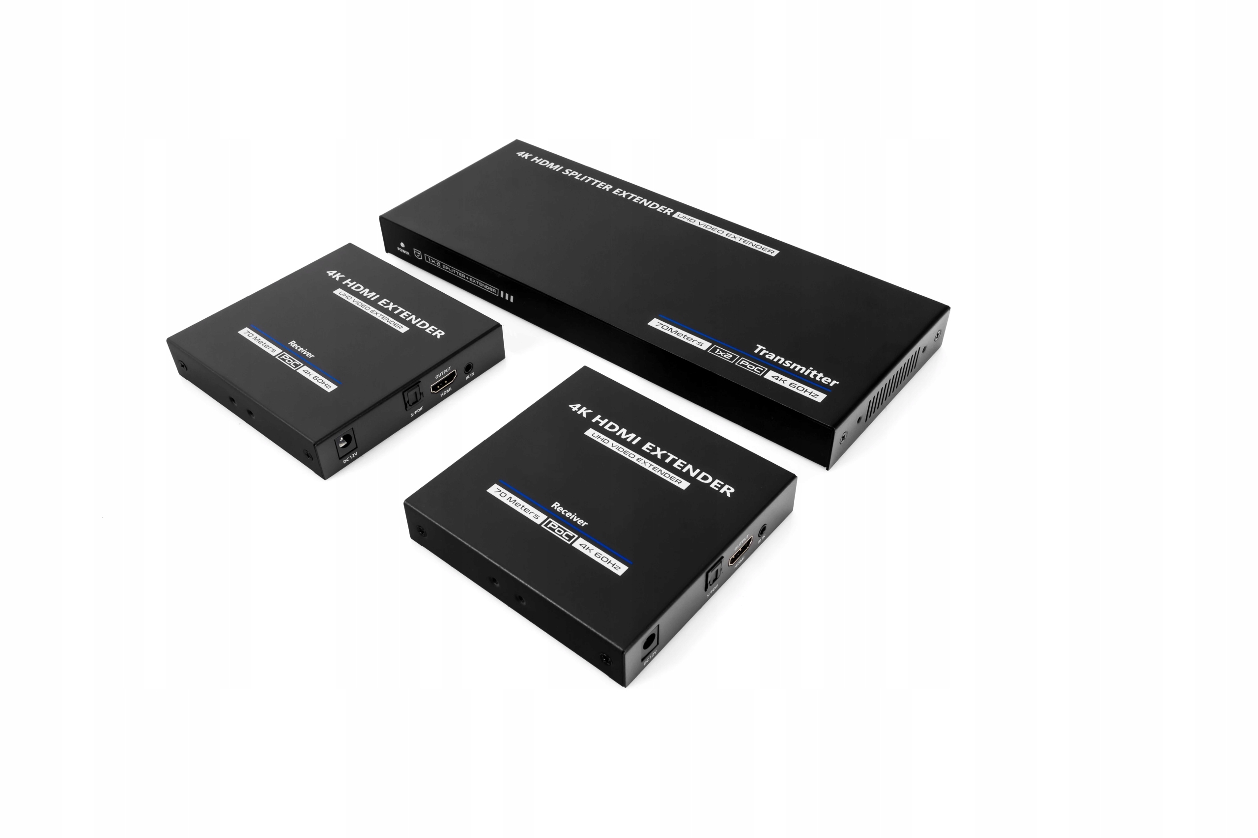 Rozbočovač 1/2 Hdmi po Lan PoE SPH-RIP202 Ipcolor