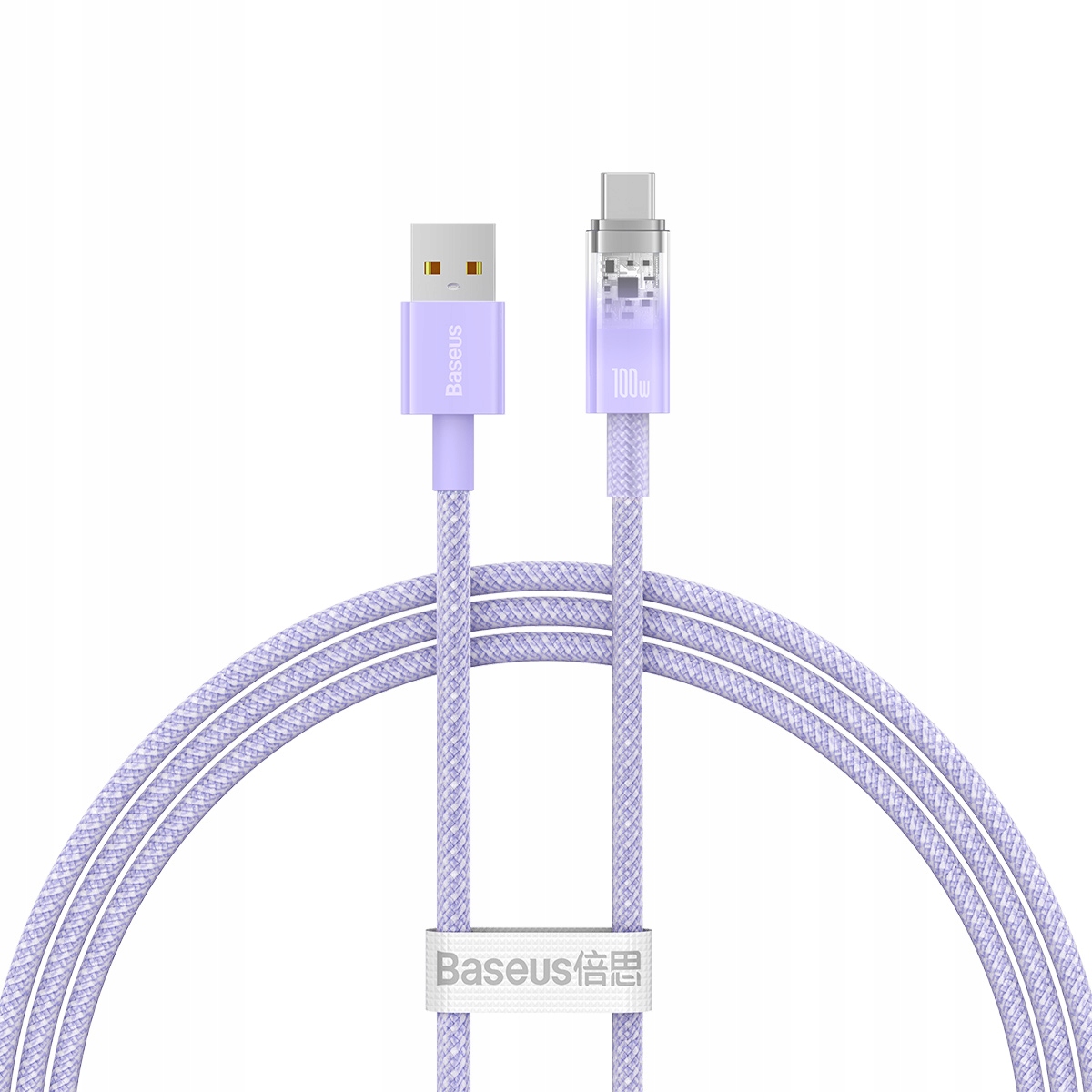 BASEUS SZYBKI KABEL USB DO USB-C 100W 6A DO HUAWEI HONOR AUTO-OFF 1M LED Kod producenta CATS010405