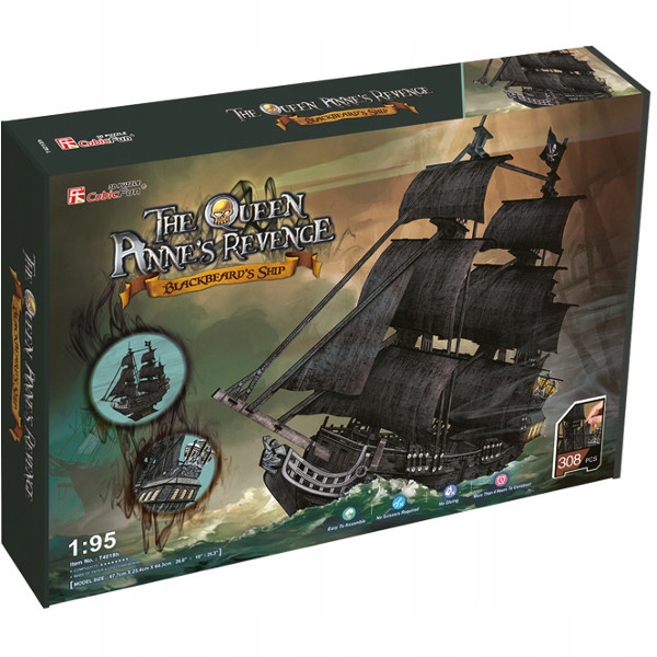 

Puzzle 3D. The Queen Anne's Revenge. 308 elementów