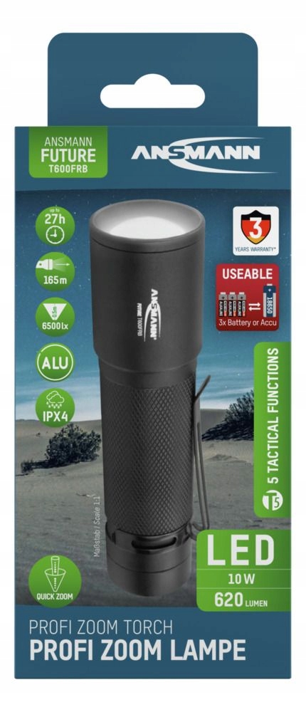 Ansmann Led svítilna T600FRB 620 lm 186503xAAA
