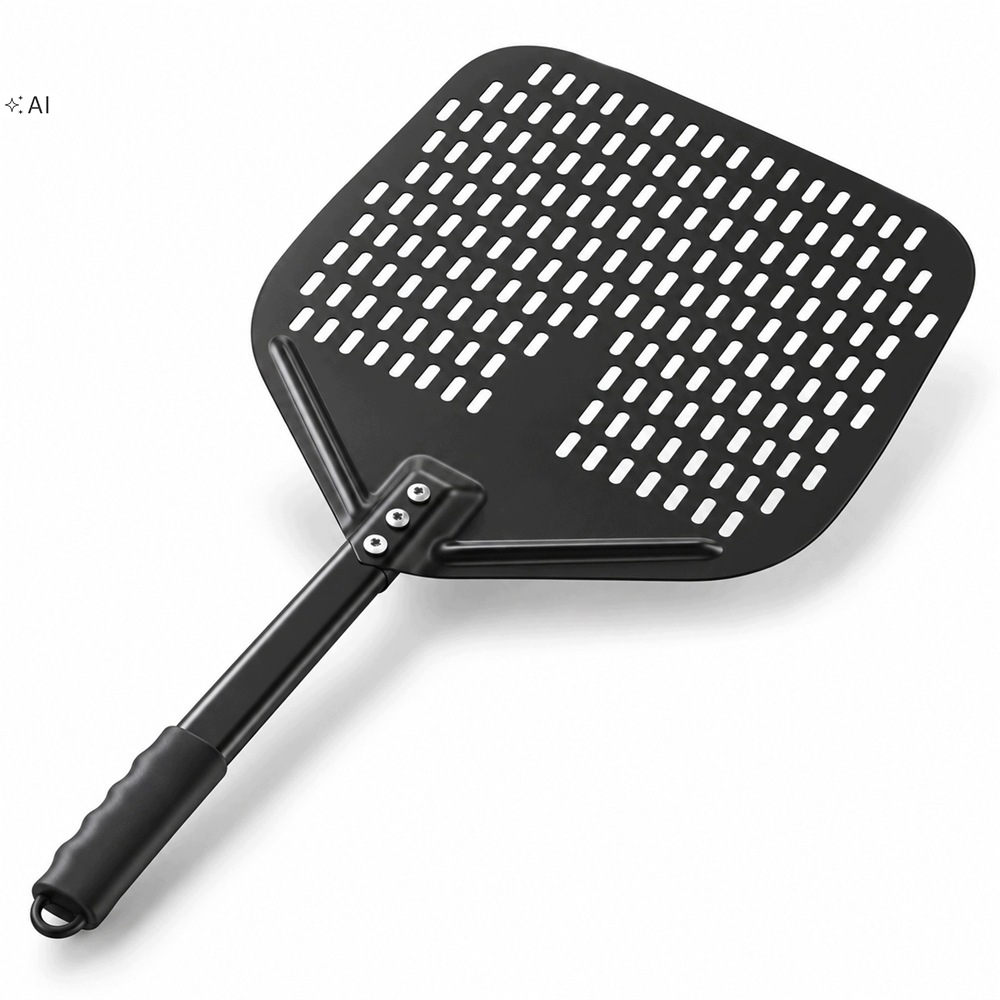 Lopata Na Pizzu Perforovaná Čtvercová Hliníková 30x39x72 CM