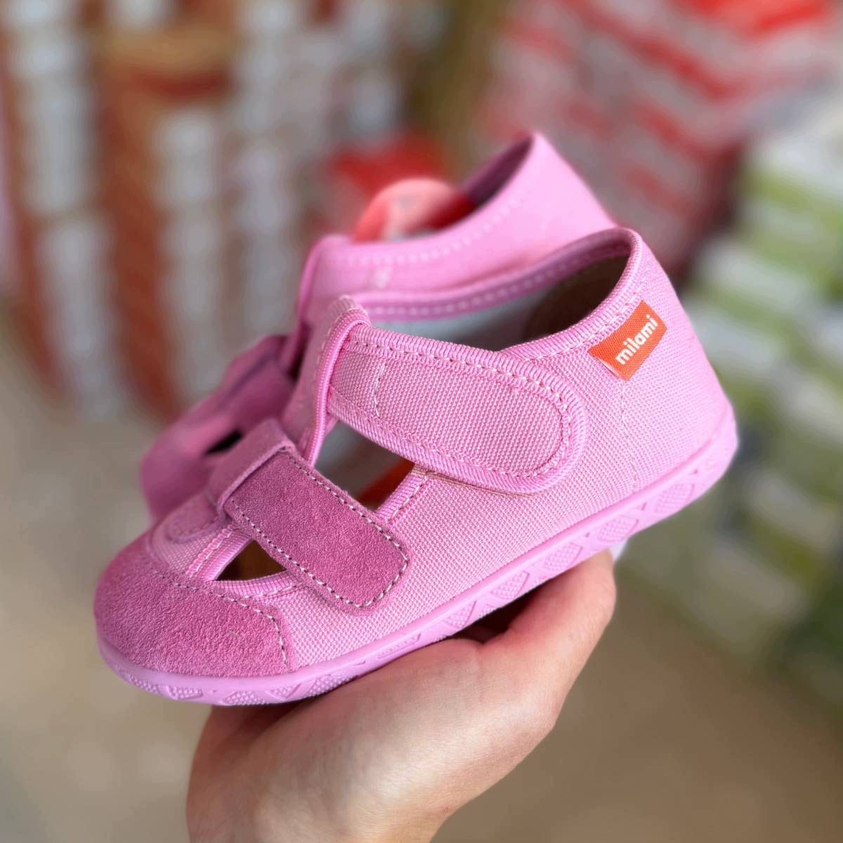 Milami Kapcie Dziewczęce 118 -10 Pink Gładkie 29