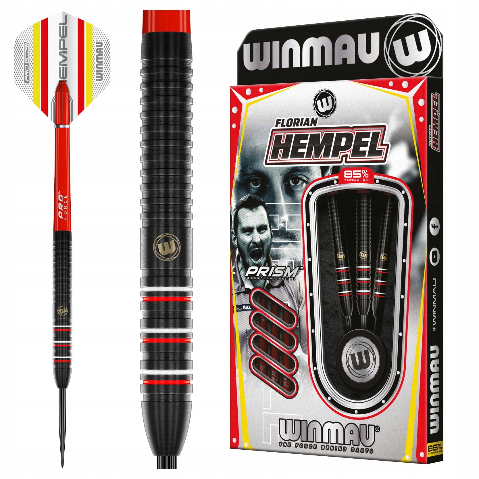 WINMAU Zestaw Rzutków 24g 85% Florian Hempel z Lotkami i Shaftami