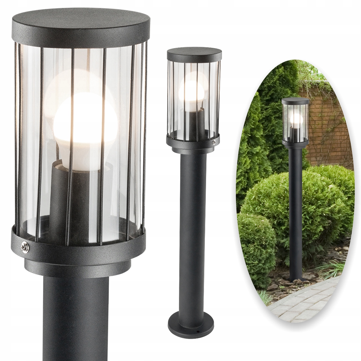 

Lampa ogrodowa słupek oprawa stojąca 50cm Fiord