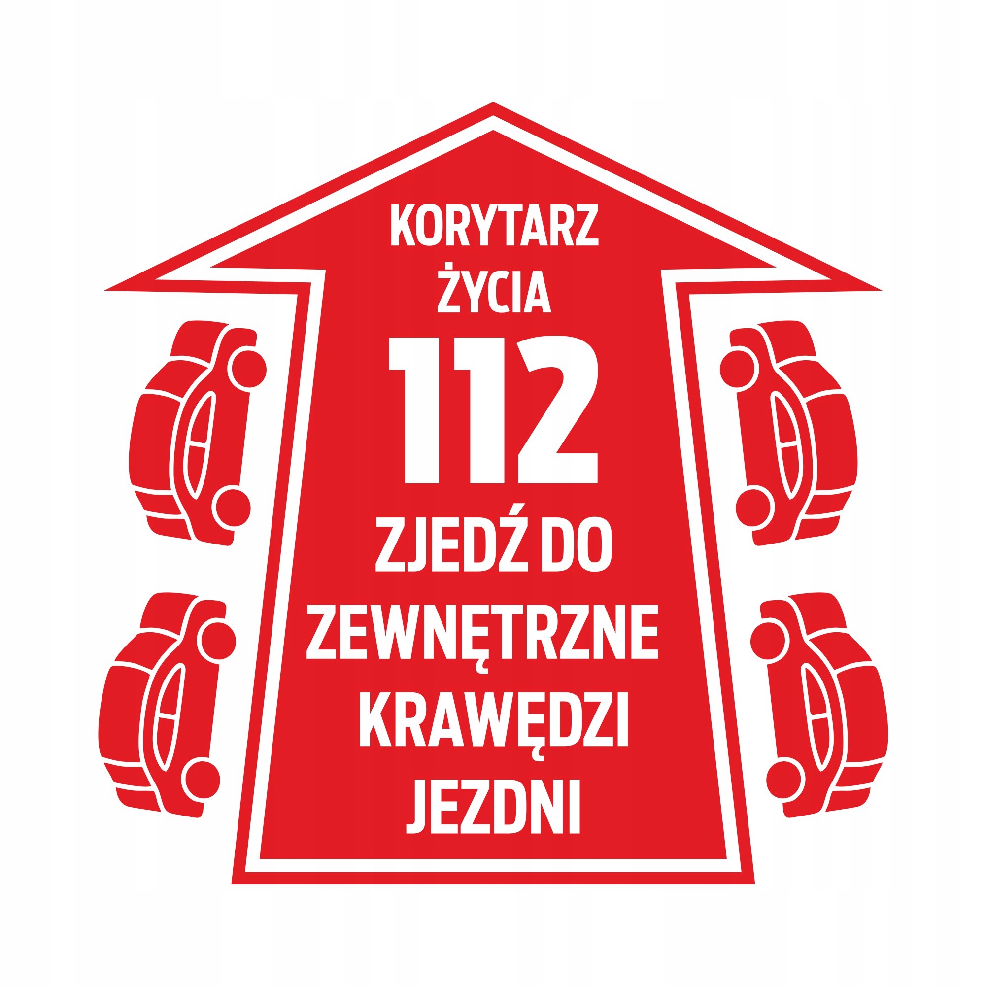 Samolepky na auta hasičů Chodba Života 2 odraz 87x87 cm