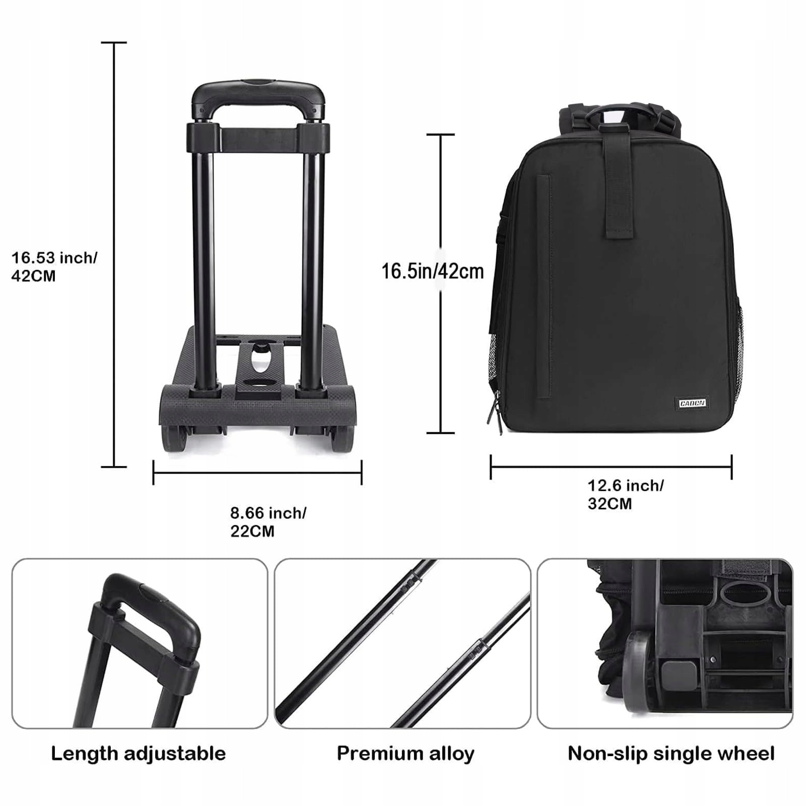 CADeN Wodoodporny Plecak Na Aparat DSLR/SLR Sony Canon Nikon — miniatura 9