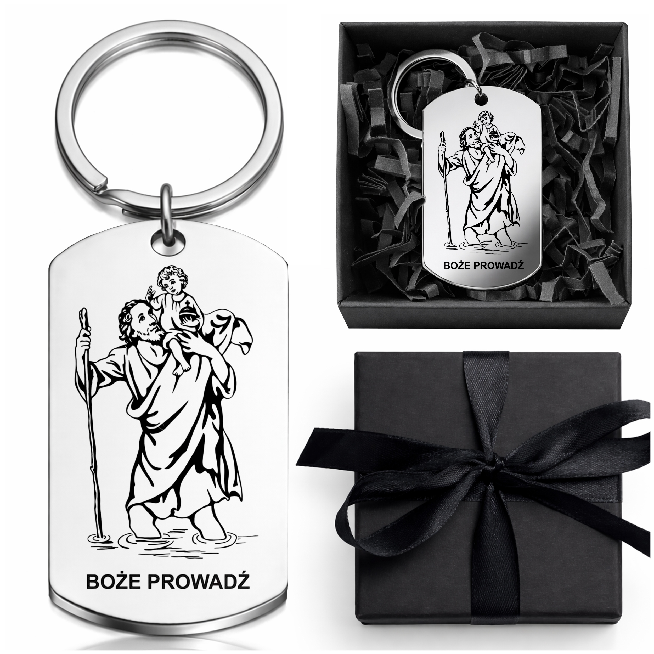 BRELOK DLA KIEROWCY ŚW KRZYSZTOF PARTON KIEROWCÓW PERSONALIZOWANY PREZENT